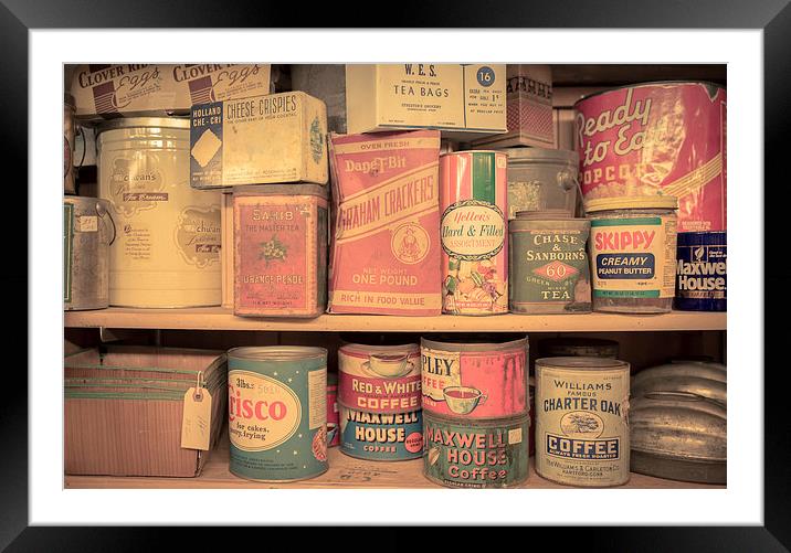 Vintage Food Pantry Framed Mounted Print by Edward Fielding