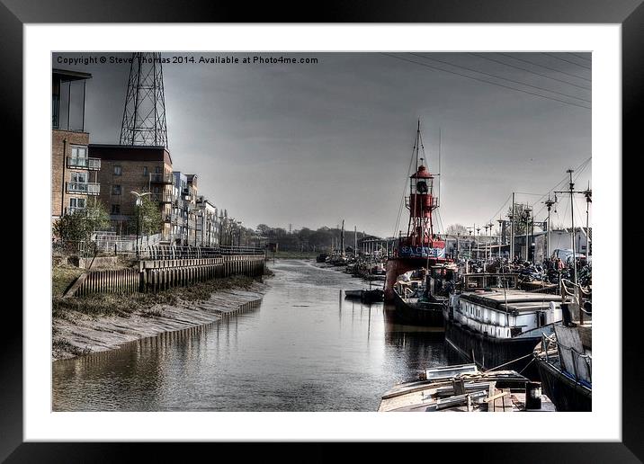 Hythe Quay, Colchester Framed Mounted Print by Steve Thomas