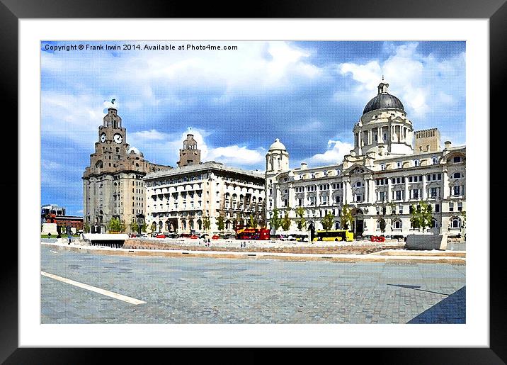 Artistic Three Graces, Liverpool Framed Mounted Print by Frank Irwin
