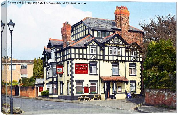 The Black Horse in Lower Heswall Canvas Print by Frank Irwin