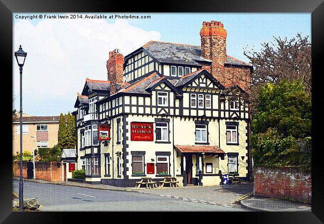 The Black Horse in Lower Heswall Framed Print by Frank Irwin