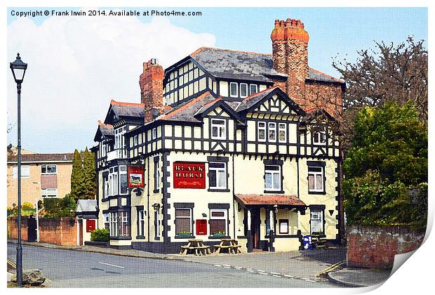 The Black Horse in Lower Heswall Print by Frank Irwin