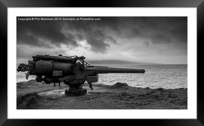 Clifftop Defence Framed Mounted Print by Phil Wareham