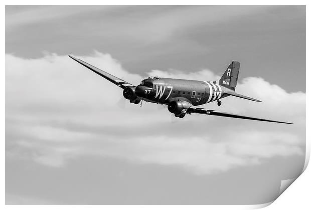 Douglas C-47 Skytrain Whiskey 7 Print by Gary Eason
