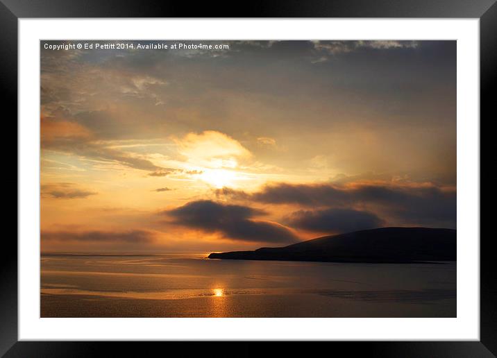 Sunset over Loch Broom Framed Mounted Print by Ed Pettitt