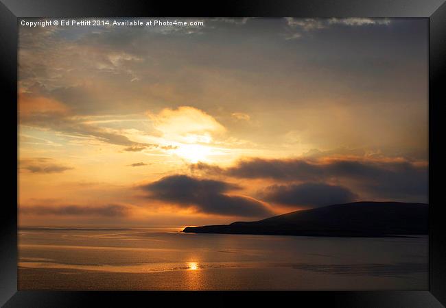 Sunset over Loch Broom Framed Print by Ed Pettitt