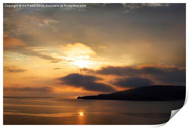 Sunset over Loch Broom Print by Ed Pettitt