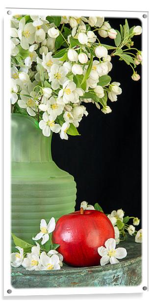 Apple Blossoms Acrylic by Edward Fielding