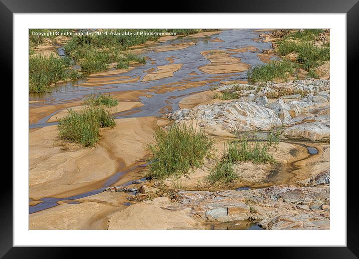 Crocodile River - South Africa Framed Mounted Print by colin chalkley
