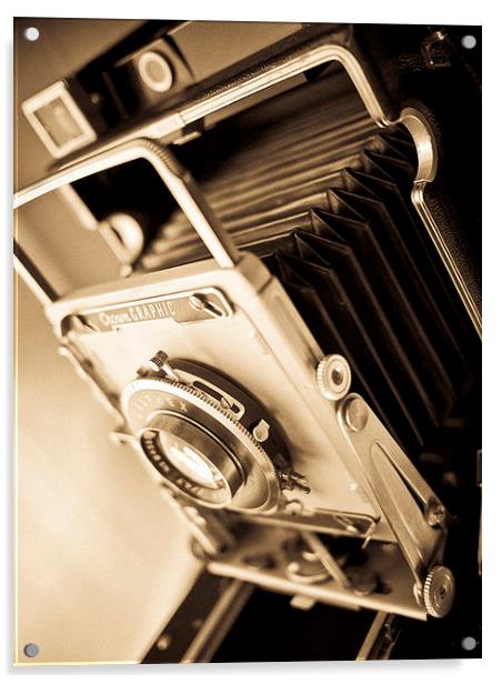 Vintage Press Camera Acrylic by Edward Fielding
