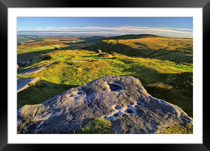View from Higger Tor Towards Stanage Edge Framed Mounted Print by Darren Galpin