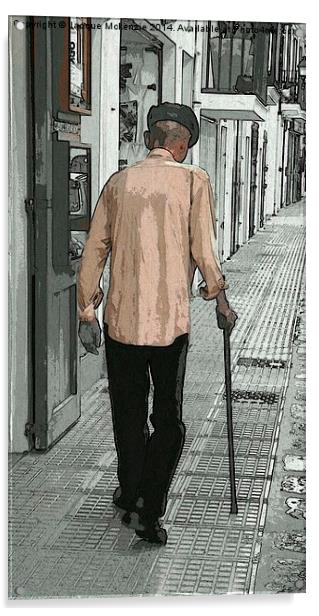 STROLLING DOWN IBIZA TOWN Acrylic by Jacque Mckenzie