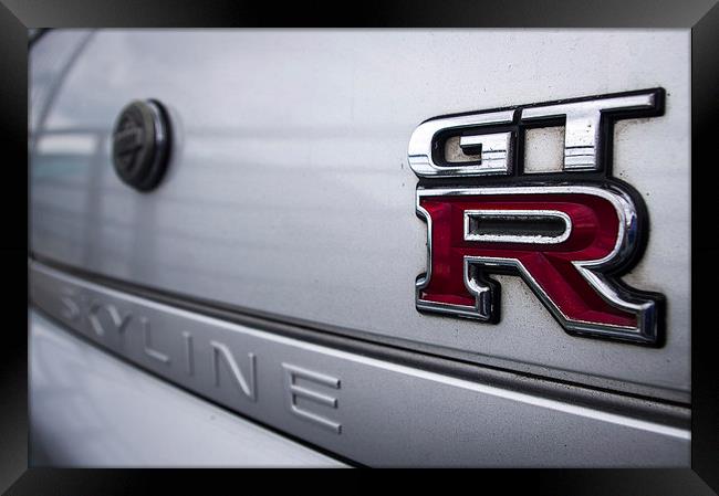Nissan Skyline GTR Badge Framed Print by Chris Walker
