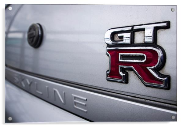 Nissan Skyline GTR Badge Acrylic by Chris Walker