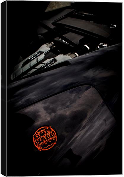 Gumball 3000 Audi R8 Engine Canvas Print by Chris Walker
