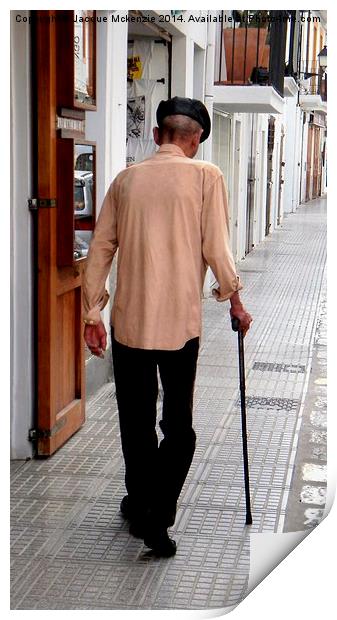 STROLLING DOWN IBIZA TOWN - 2 Print by Jacque Mckenzie
