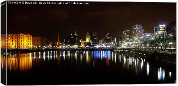 Liverpool Night Light Canvas Print by Dave Cullen