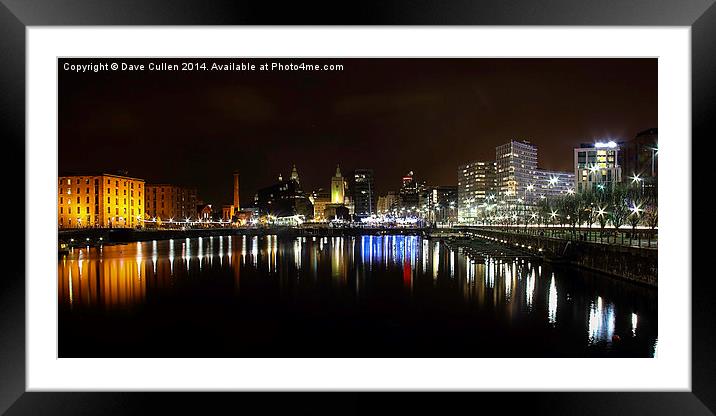 Liverpool Night Light Framed Mounted Print by Dave Cullen
