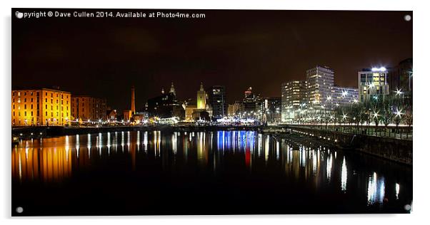 Liverpool Night Light Acrylic by Dave Cullen