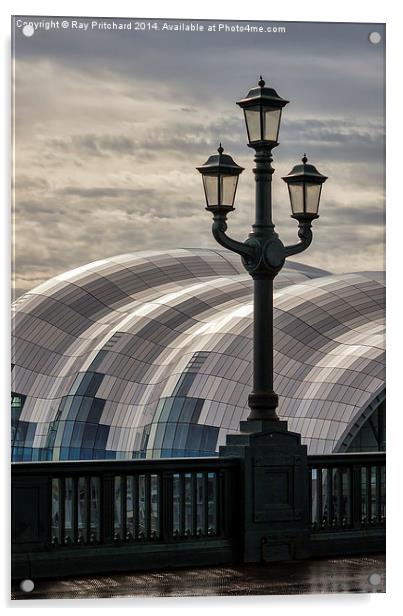 Lamp on the Tyne Bridge Acrylic by Ray Pritchard