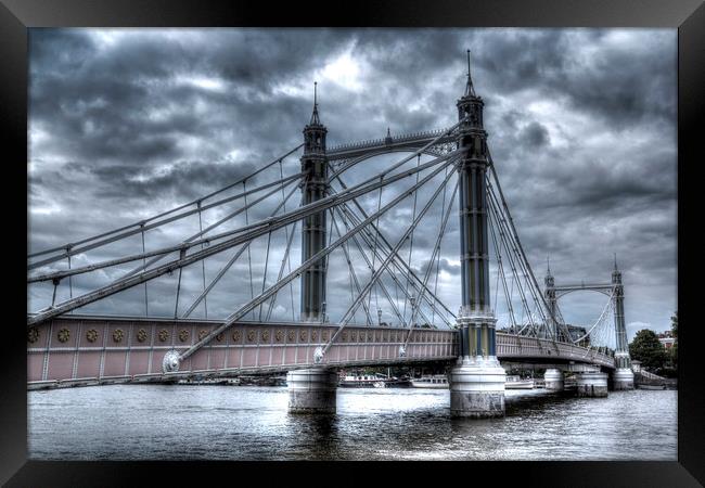 The Albert Bridge London Framed Print by David Pyatt