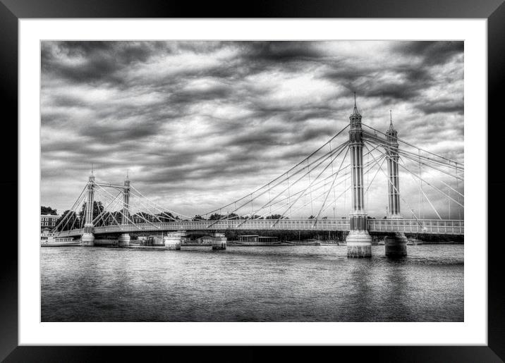 The Albert Bridge London Framed Mounted Print by David Pyatt