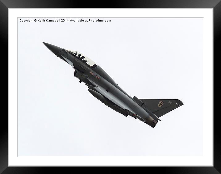 RAF Typhoon ZJ800 Framed Mounted Print by Keith Campbell