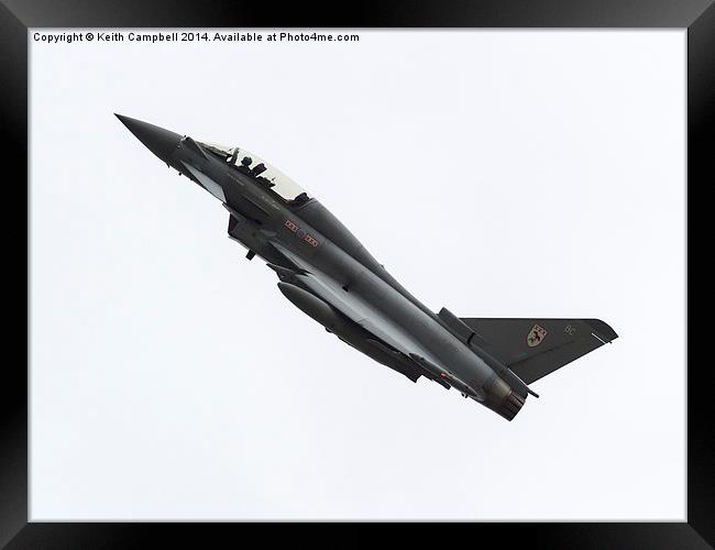 RAF Typhoon ZJ800 Framed Print by Keith Campbell