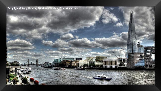 River Thames from London Bridge Framed Print by Andy Huntley