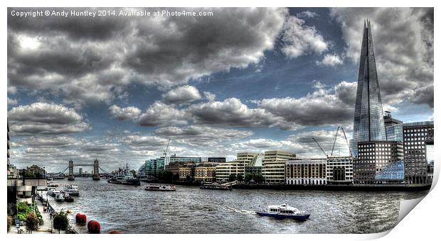 River Thames from London Bridge Print by Andy Huntley