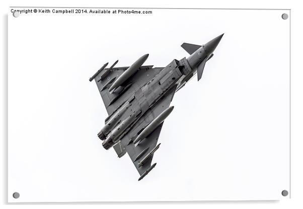 RAF Typhoon ZJ814 Acrylic by Keith Campbell