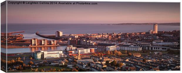 Swansea city south Wales Canvas Print by Leighton Collins