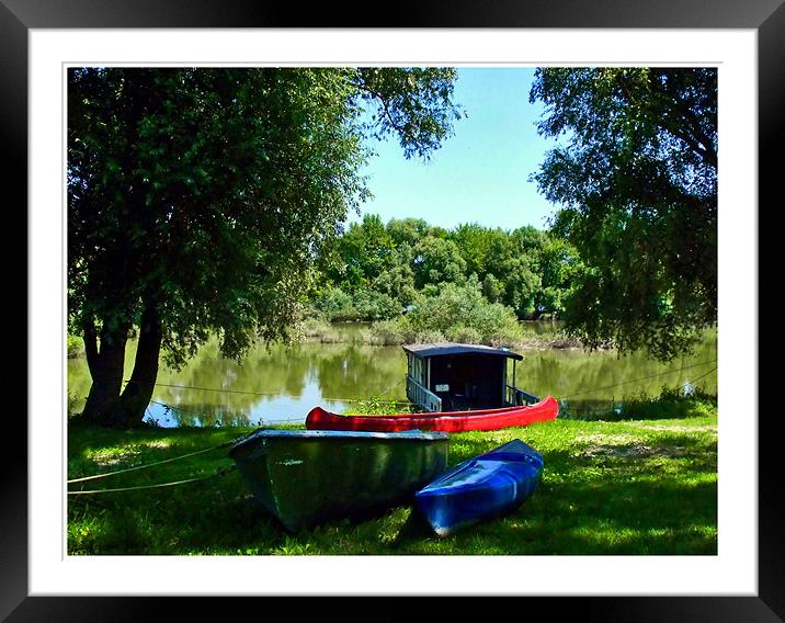 Shades at the River  Framed Mounted Print by Ferenc Kalmar