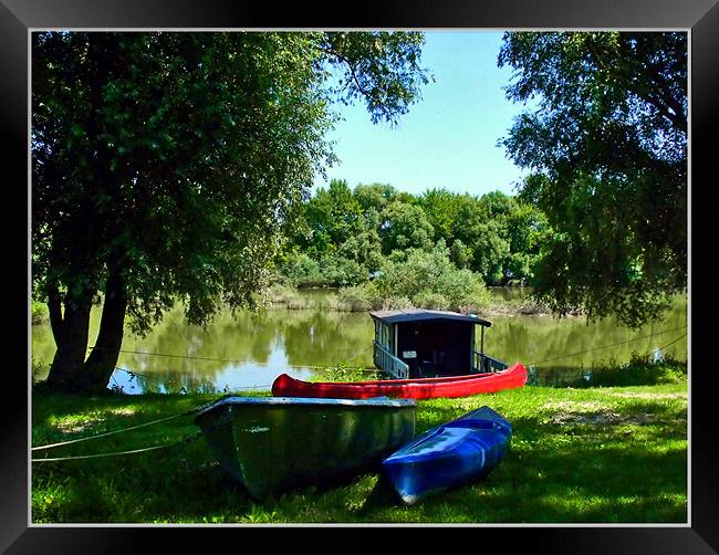 Shades at the River  Framed Print by Ferenc Kalmar