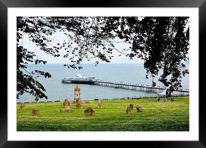 Llandudno Pier from Happy Valley Framed Mounted Print by Frank Irwin