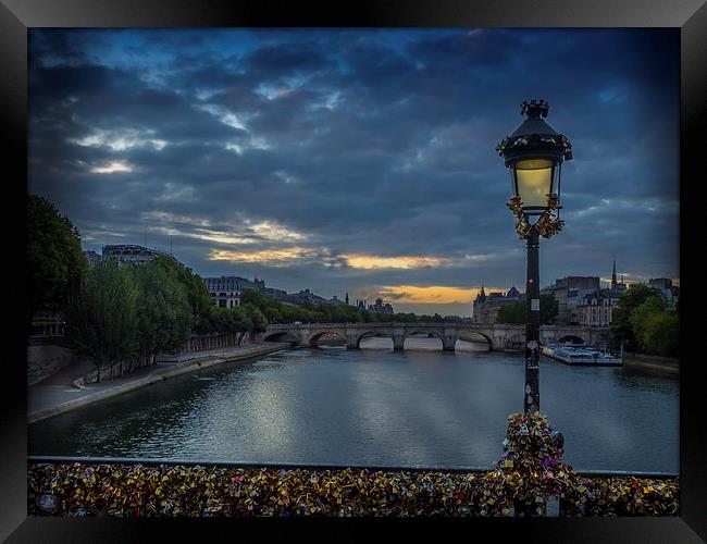 Pont des Arts Sunrise, Paris, France Framed Print by Mark Llewellyn