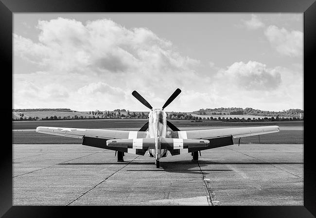 D-Day Mustang on dispersal Framed Print by Gary Eason