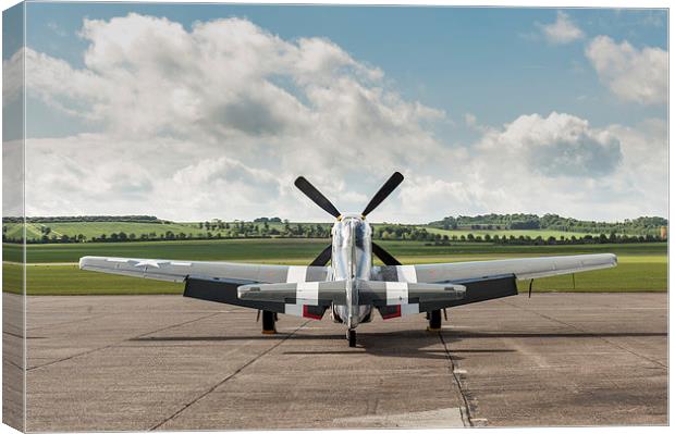 D-Day Mustang on dispersal Canvas Print by Gary Eason