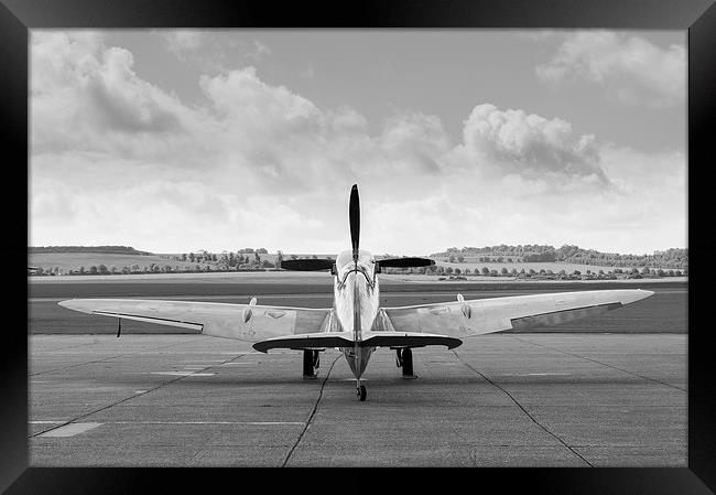 Spitfire on dispersal Framed Print by Gary Eason