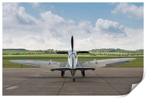 Spitfire on dispersal Print by Gary Eason