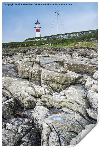 Torshavn Lighthouse Print by Phil Wareham
