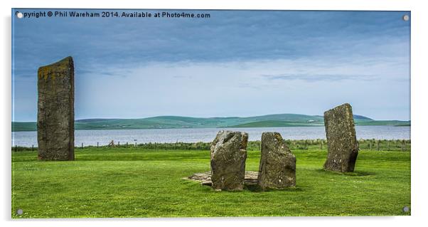 Standing Stones of Stenness Acrylic by Phil Wareham
