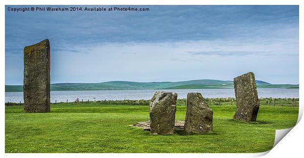 Standing Stones of Stenness Print by Phil Wareham
