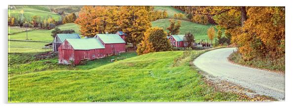 Jenne Farm Vermont Panoramic Acrylic by Edward Fielding