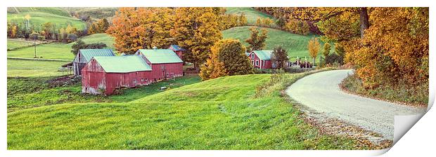 Jenne Farm Vermont Panoramic Print by Edward Fielding