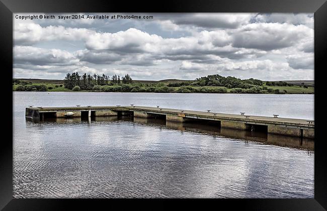 Landing Stage Scaling Dam Framed Print by keith sayer