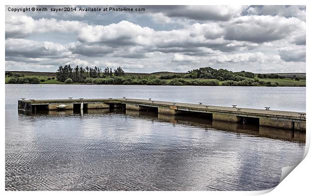 Landing Stage Scaling Dam Print by keith sayer