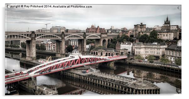 Newcastle Skyline Acrylic by Ray Pritchard