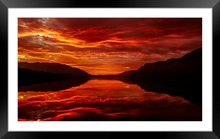 The Red Dawn Framed Mounted Print by Andrew Tait