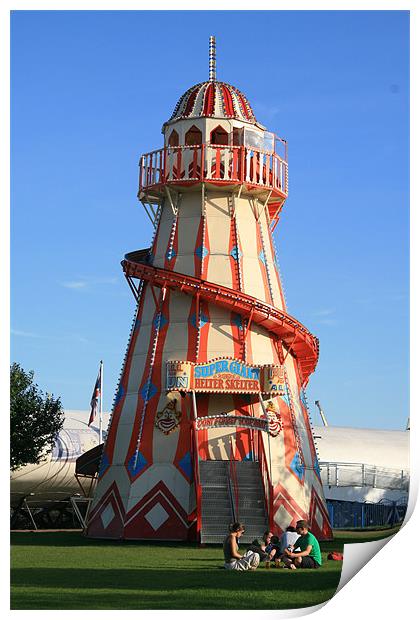 cardiff helter skelter Print by mark blower